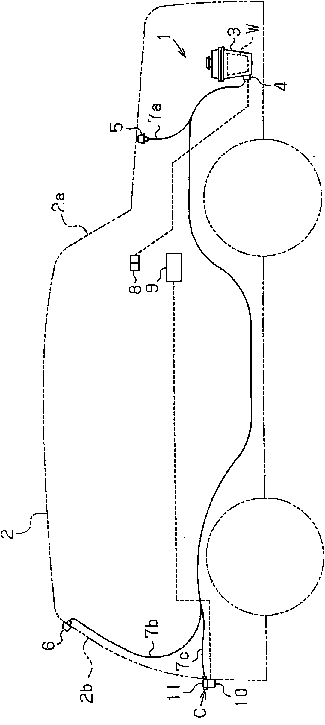 Washer nozzle for vehicle mounted camera, vehicle mounted camera, and washer device for vehicle