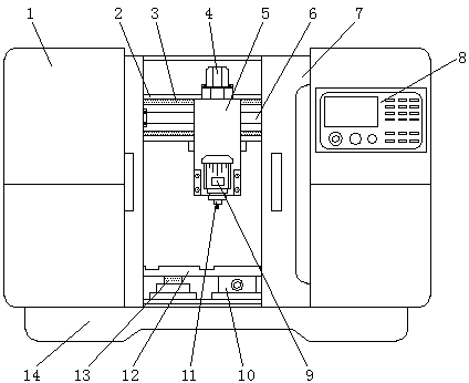 Numerical control machine tool capable of enabling workpiece to be installed conveniently and detecting pressure