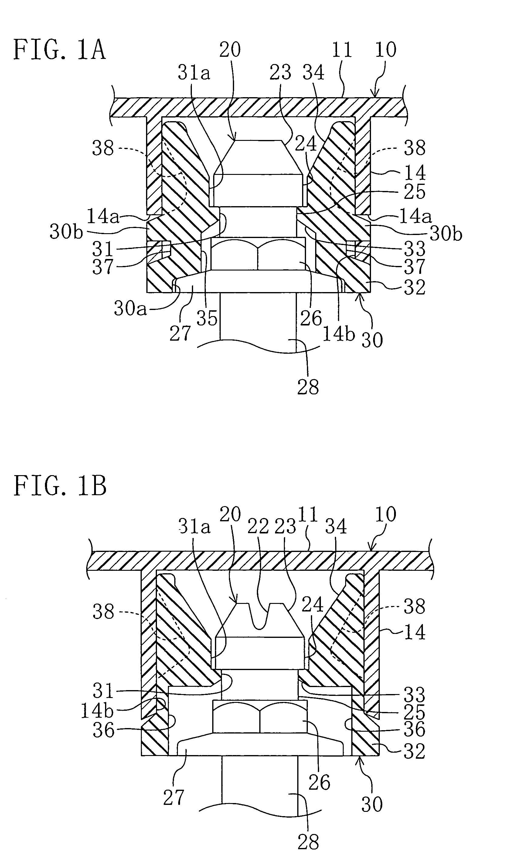 Joint structure between members