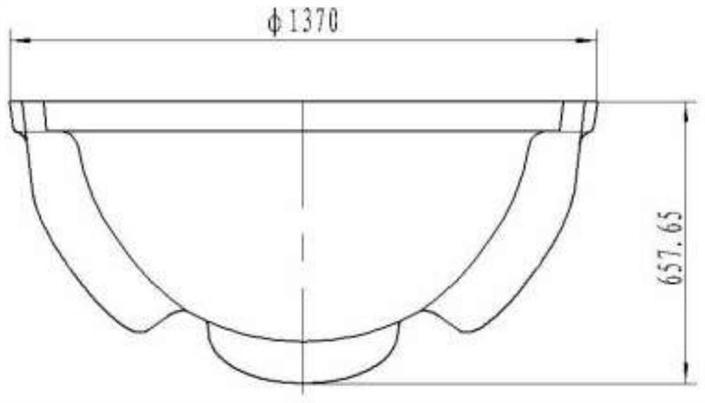 Integral die forging forming method for spherical shell of manned cabin of titanium alloy bathyscaph