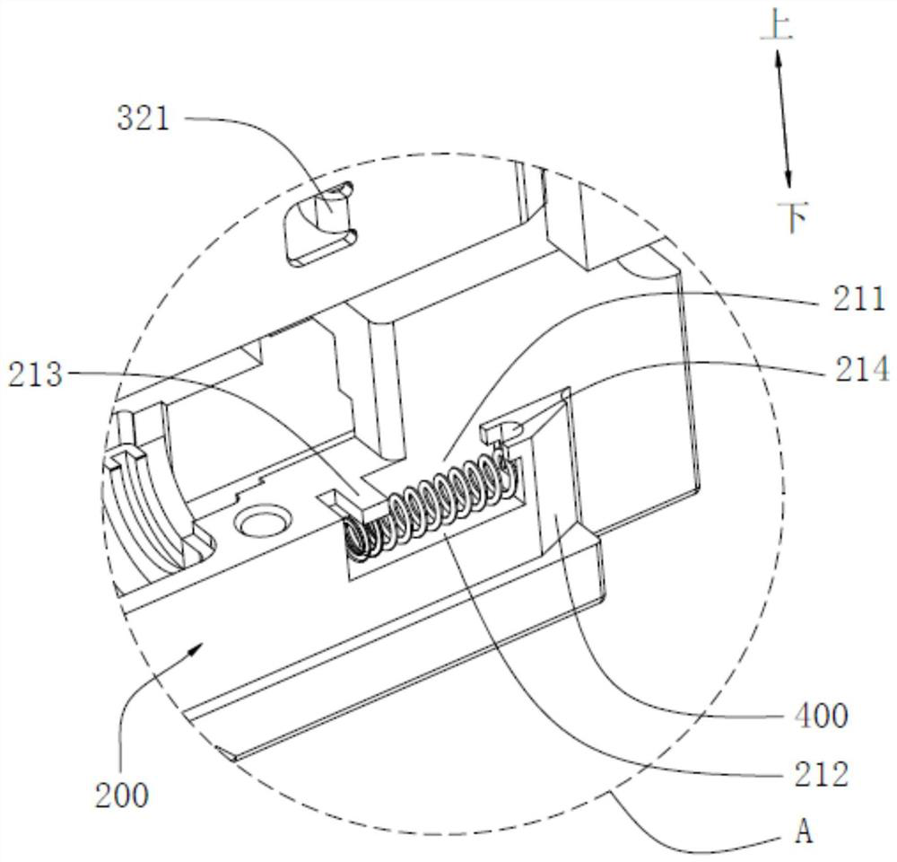 Spring assembling structure and optical module thereof