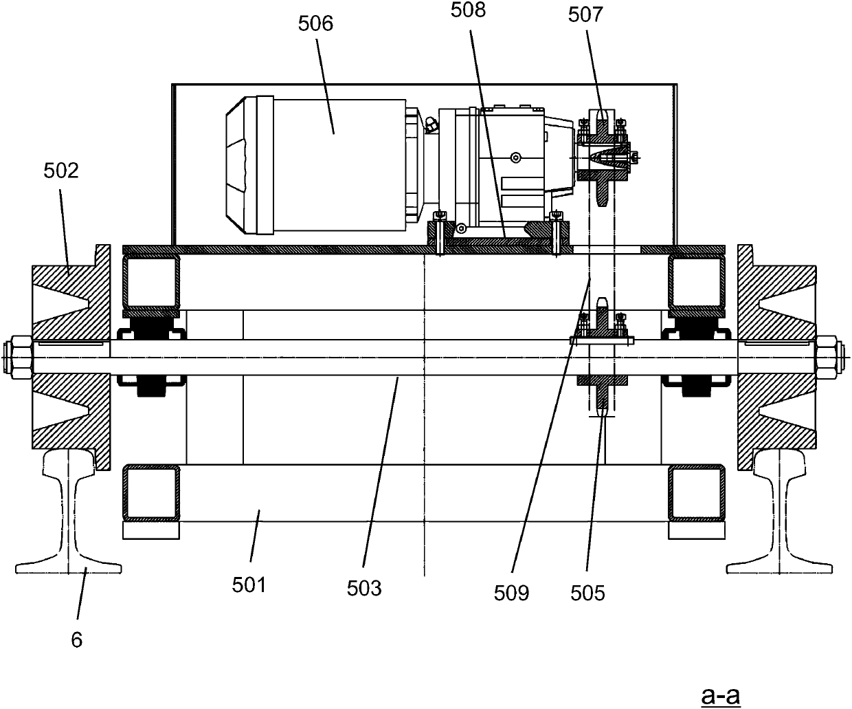 Load-uniformizing device for steel rail translation system