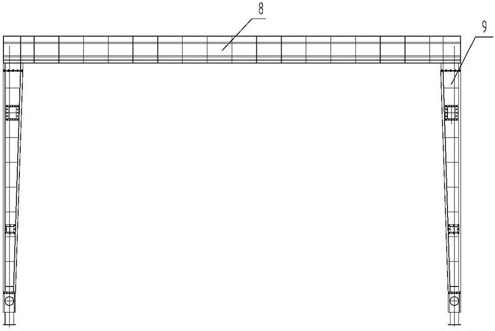 Hoisting mechanism with distributed arrangement of container crane and arrangement method