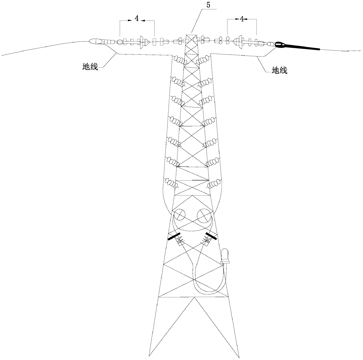 A double-conductor insulated ground wire for overhead lightning protection that can melt ice