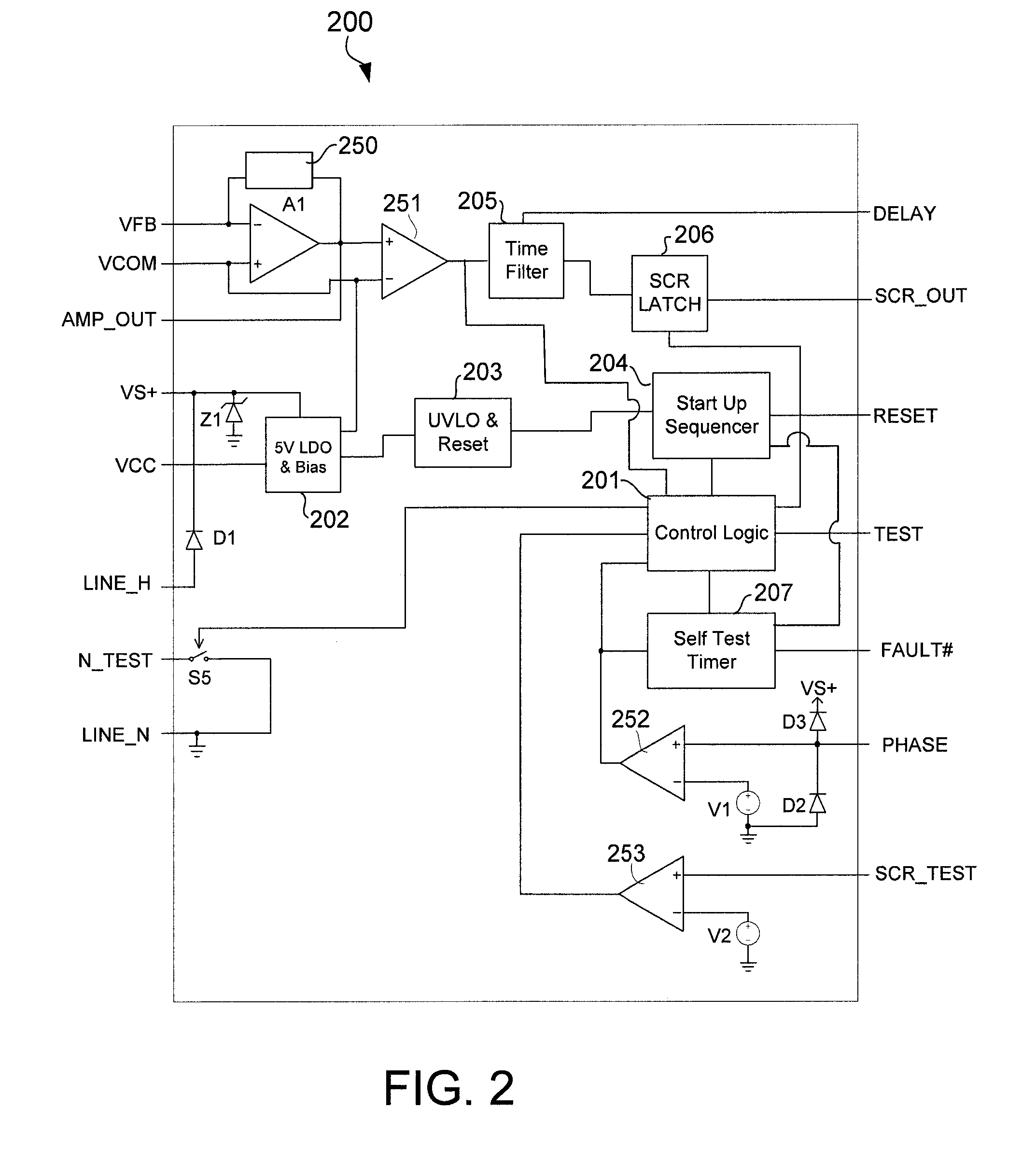 Ground fault circuit interrupter with self test