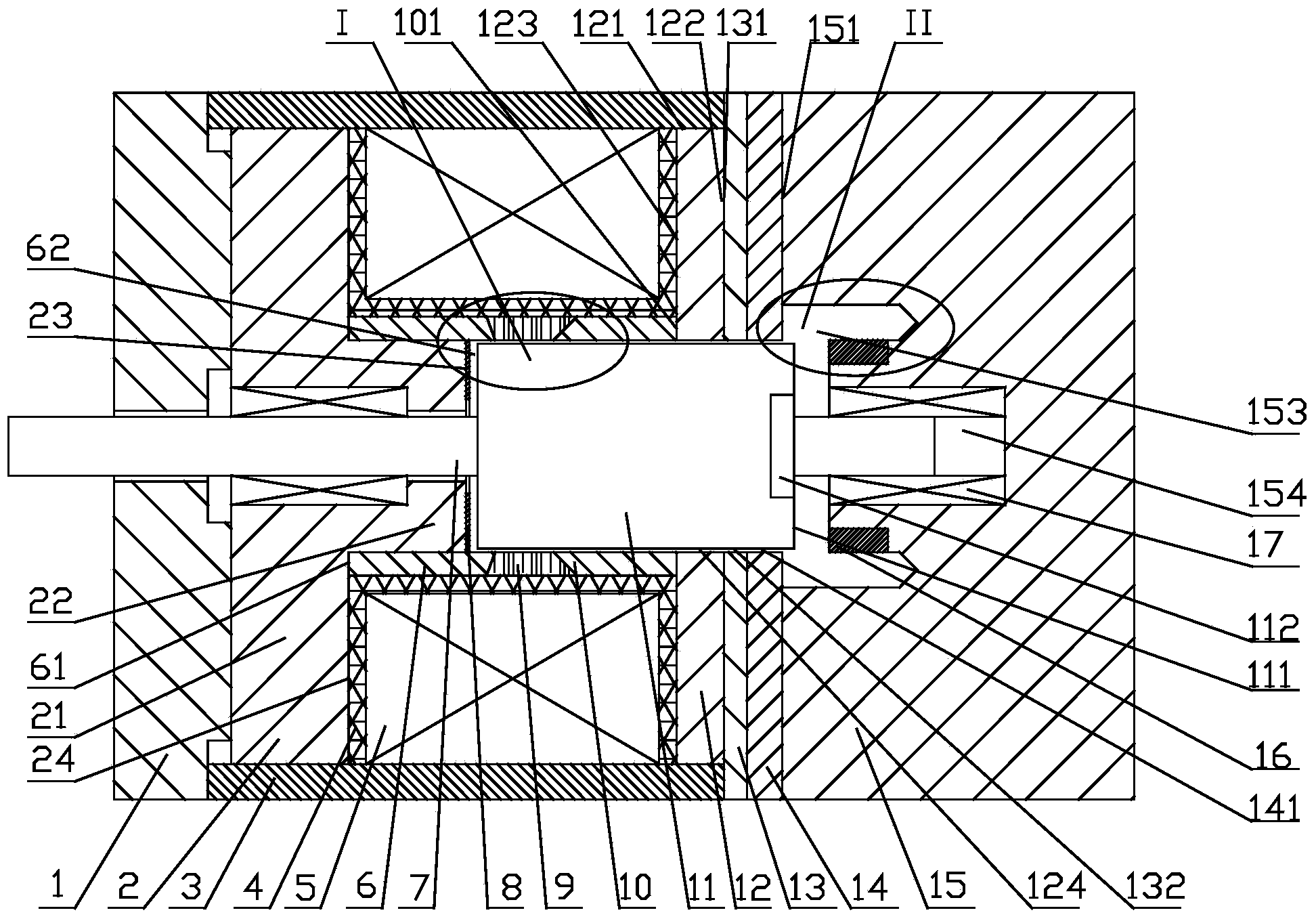 Groove step surface self-returning type electromagnet