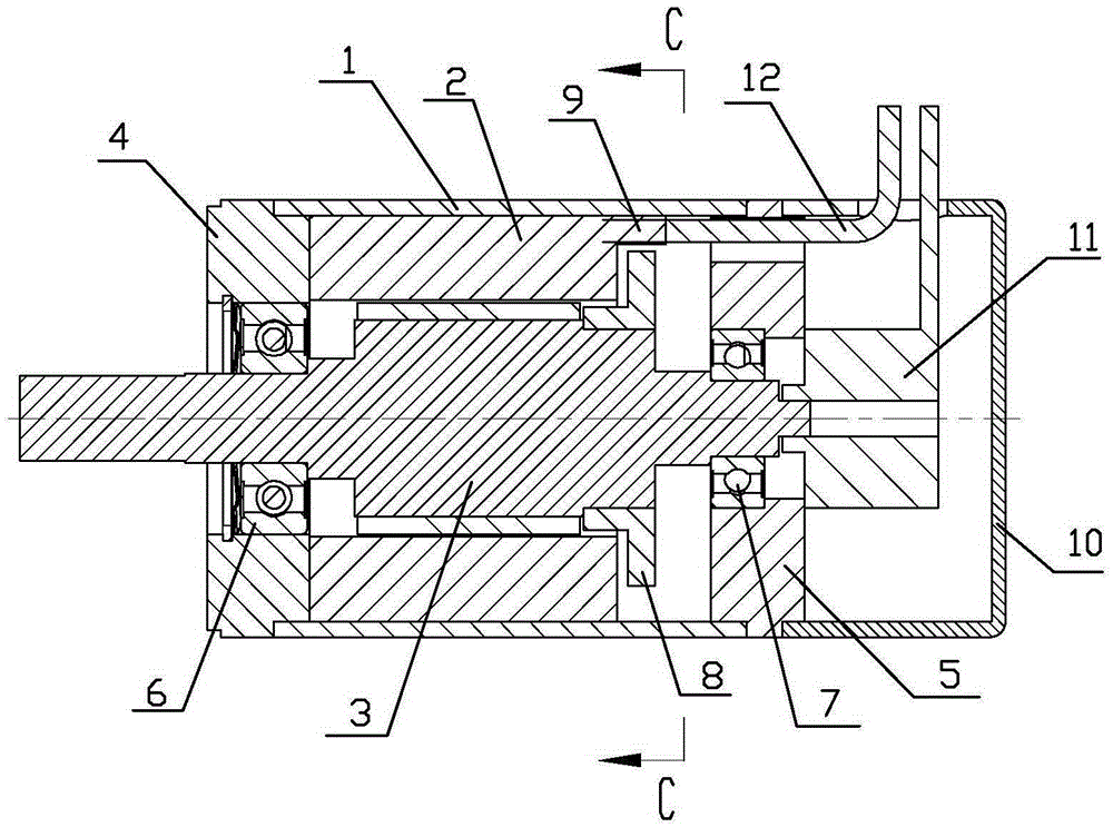 Servo motor with inertia disk and installation method for servo motor