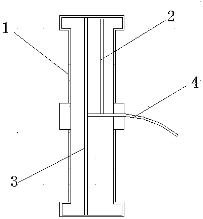 Concrete strain meter having temperature sensing function