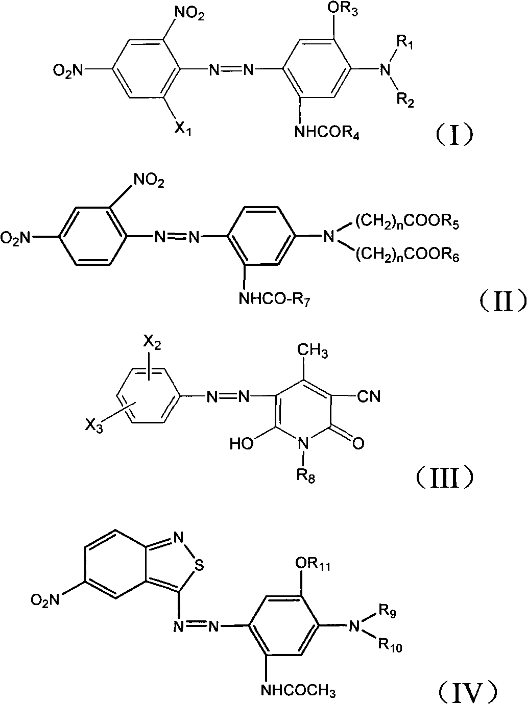 Black disperse dye composition