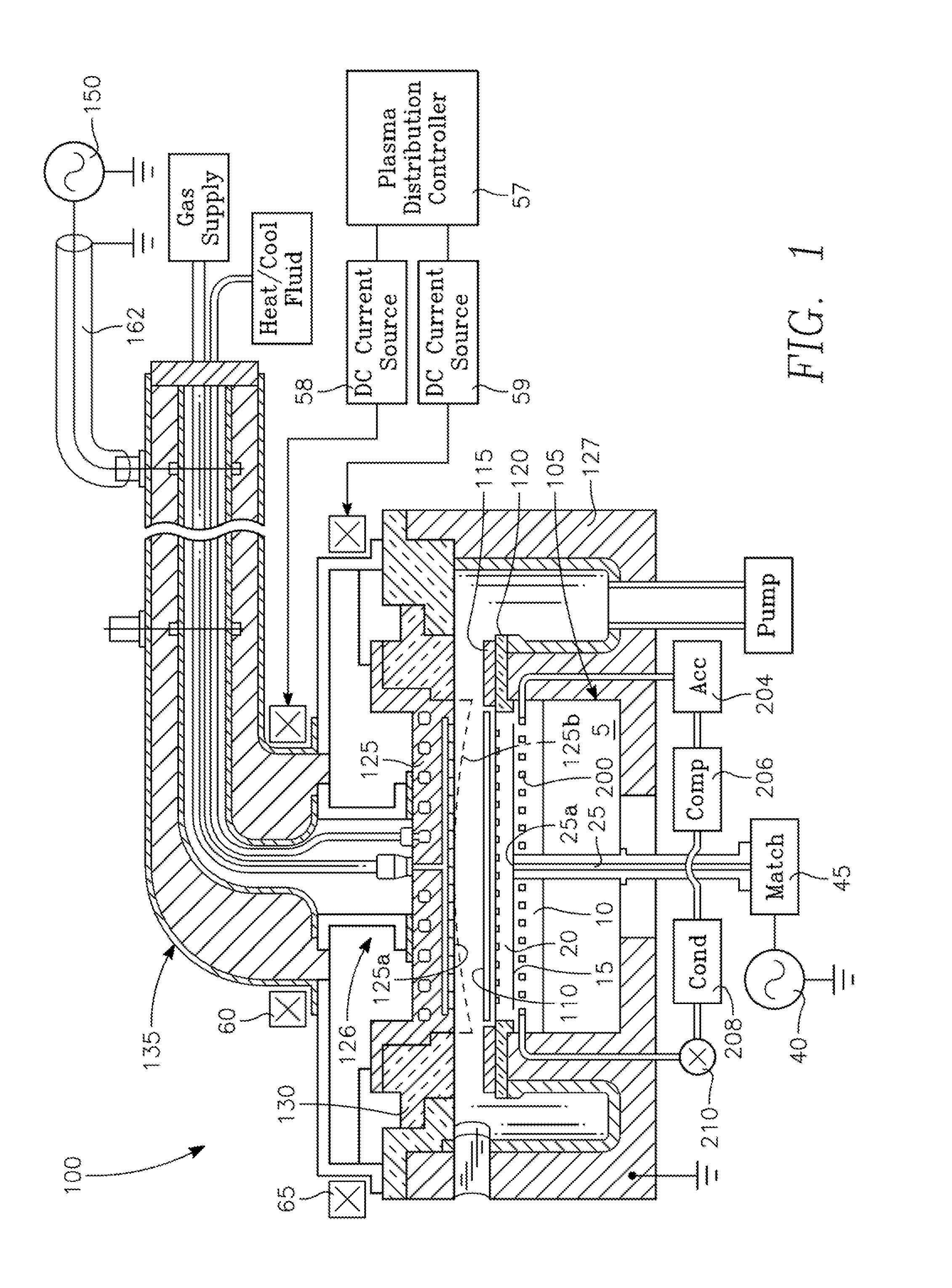 Capacitivley coupled plasma reactor having a cooled/heated wafer support with uniform temperature distribution