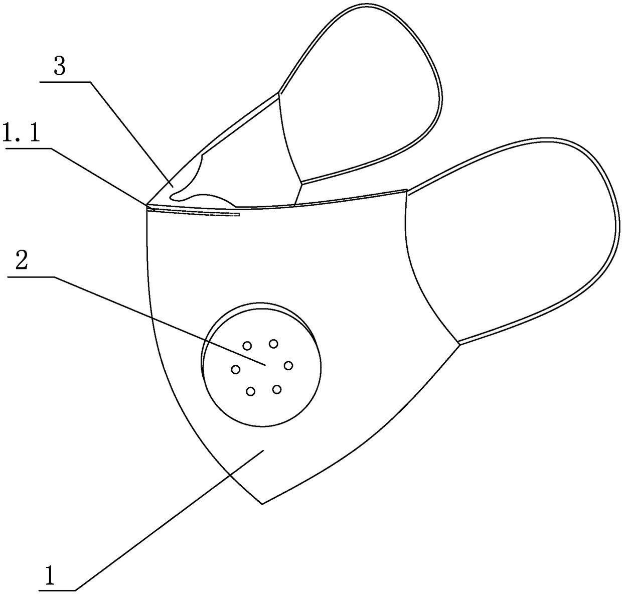 Mask for preventing fog condensation of glasses