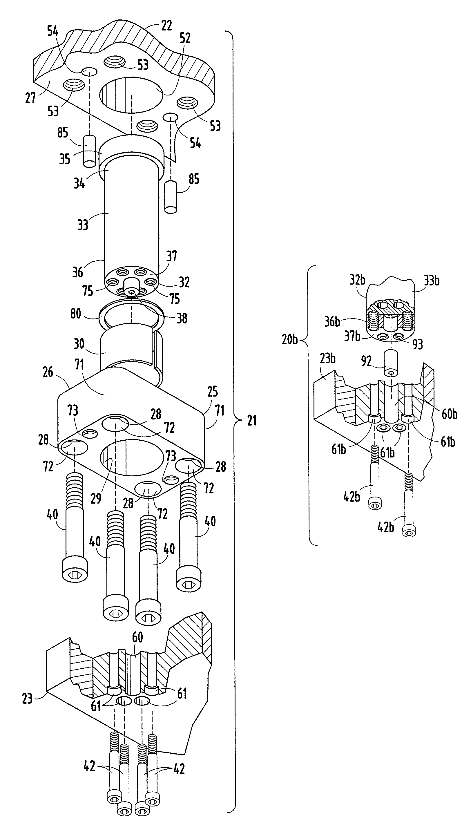 Guided keeper assembly and method for metal forming dies