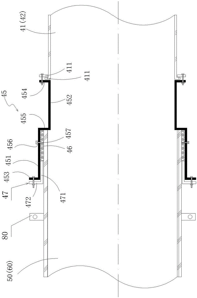 A process water regulating tank repair system and repair method