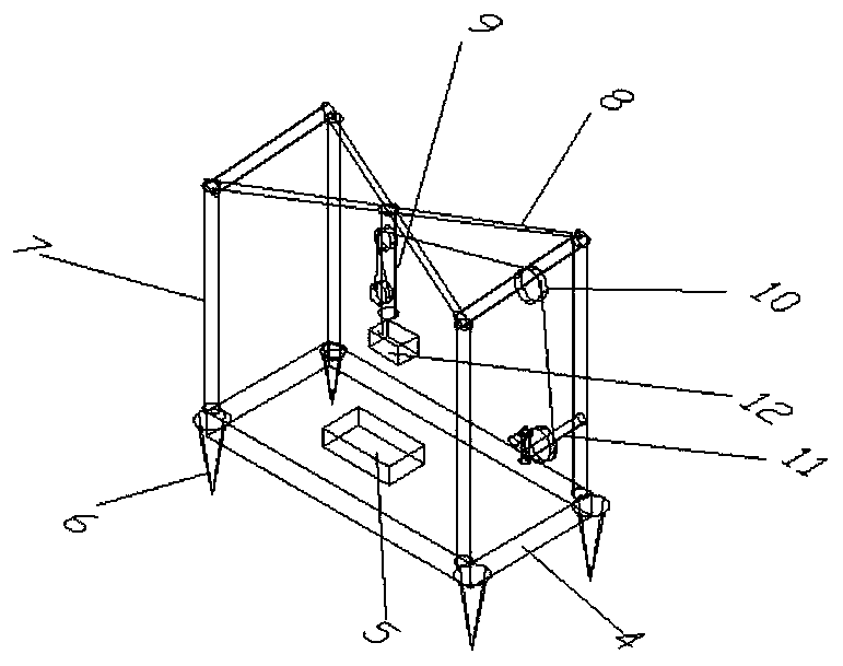 A surface monitoring point and layout device and method suitable for loess geological tunnels