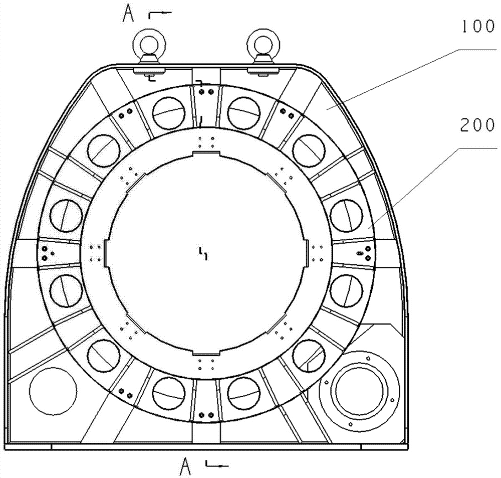 Rack for high-speed data transmission system between rotating body and fixed body