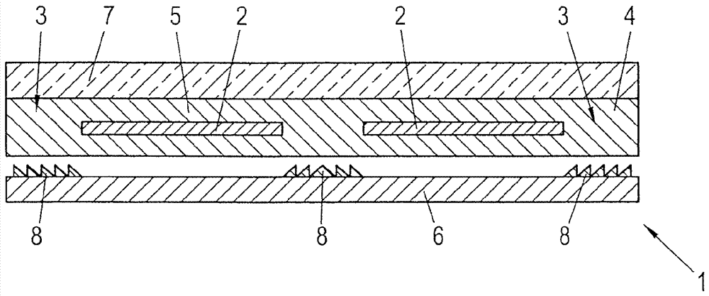 Photovoltaic module with integrated light-directing structure on the basis of total internal reflection