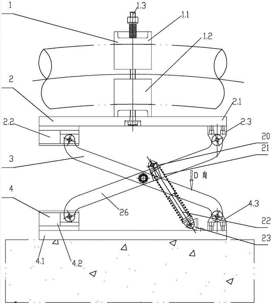 Sliding high voltage cable floating combination fixing device