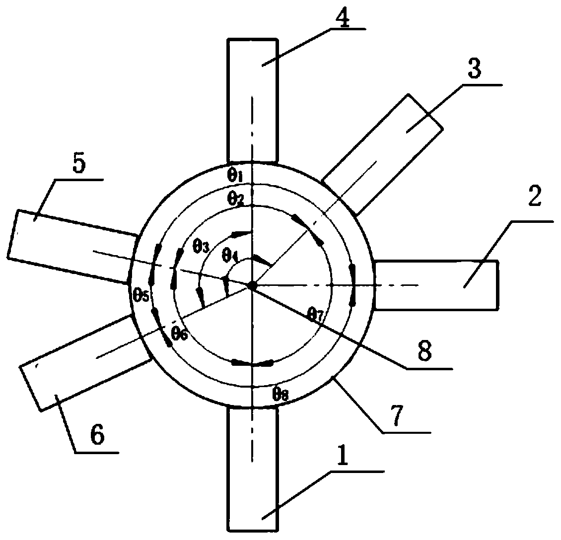 Gamma ray angle correlation measuring device and measuring method based on same