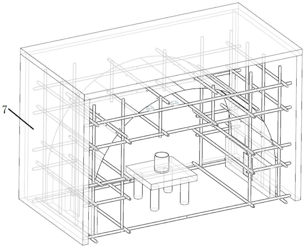 Explosion-proof equipment test system under action of explosion multi-physical field