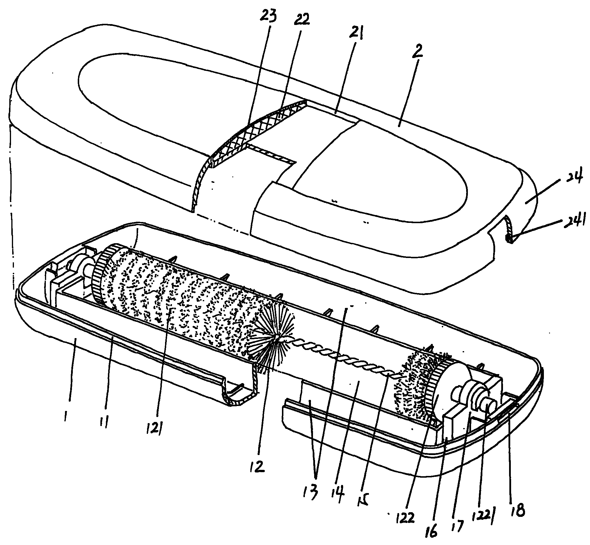 Rotary dust collection brush