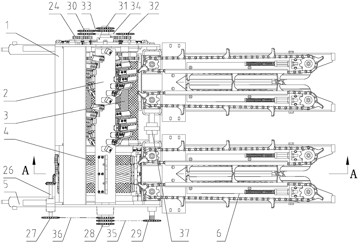 Integrated header for corn ear-picking, conveying and peeling