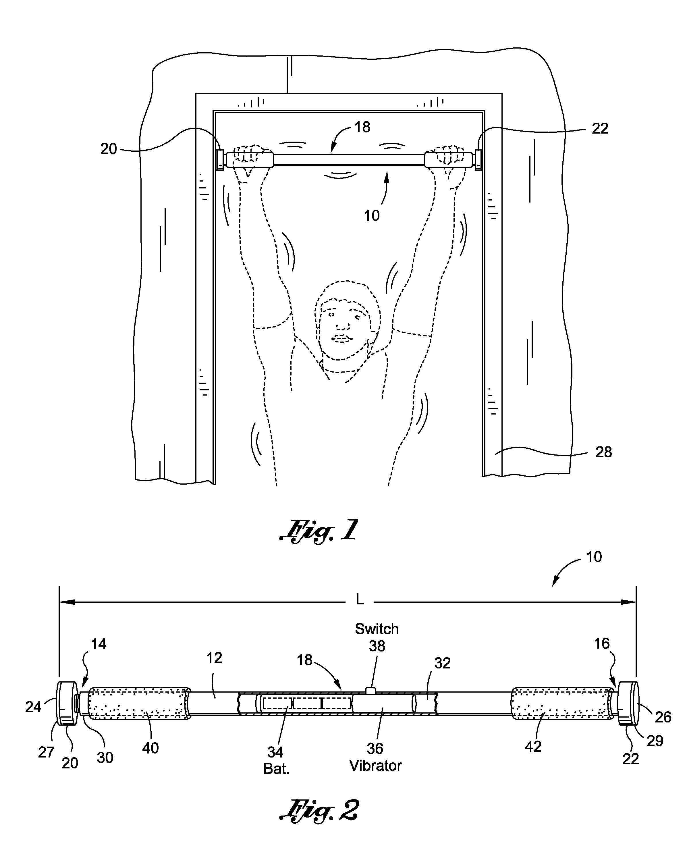 Vibrating pull up bar