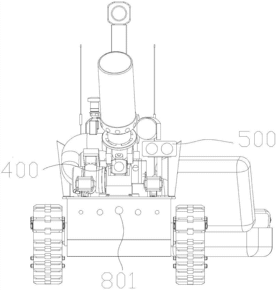 Fire-fighting robot facing complex ground environment