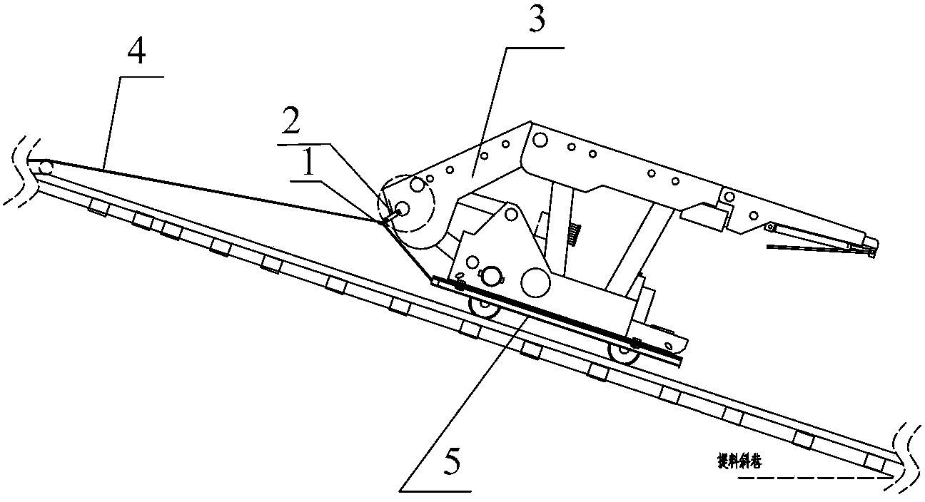 Hydraulic support roping rigging and roping system