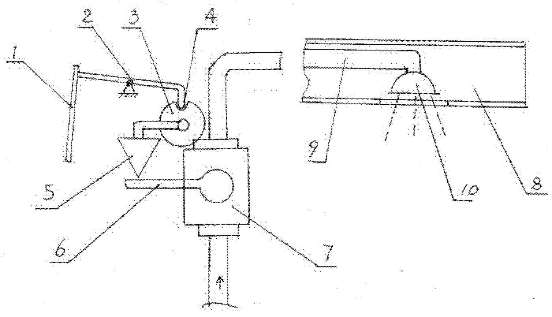 Front canopy automatic water curtain of digging and blasting working surface and working method thereof