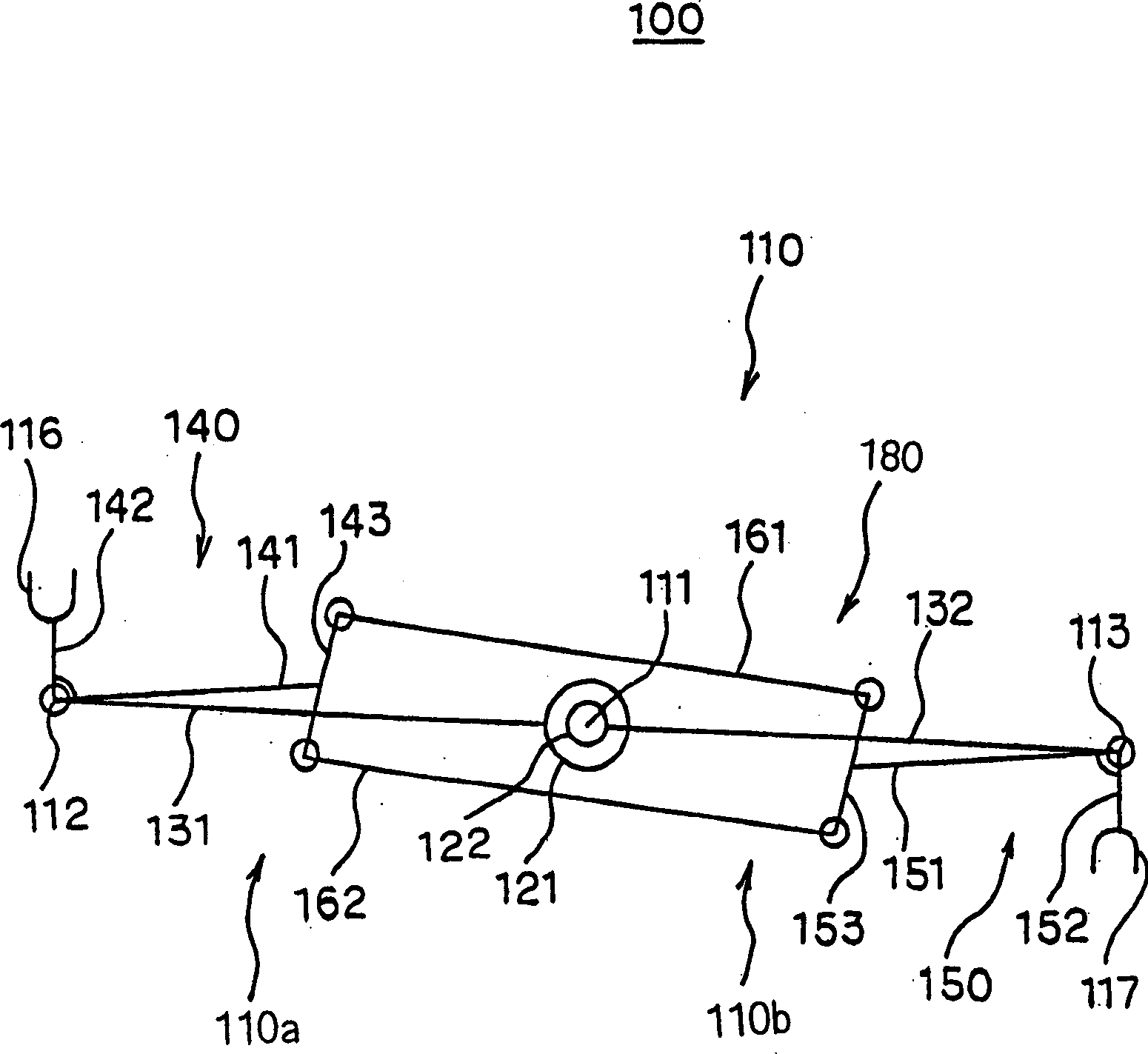 Robot arm mechanism and robot device