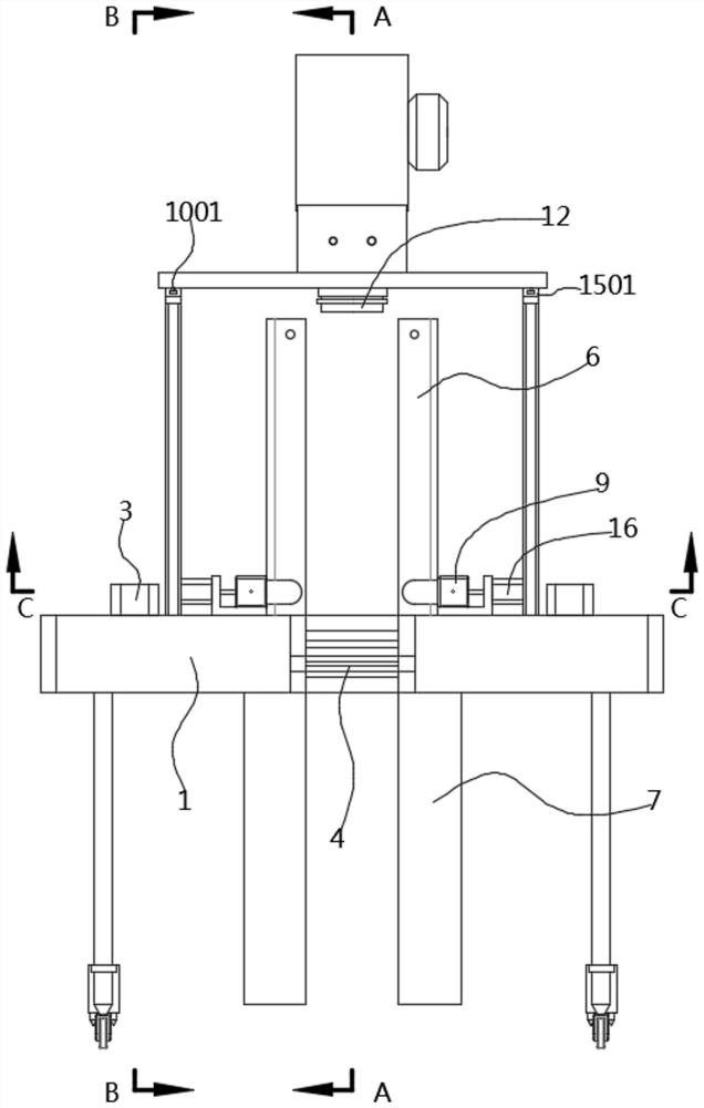 Rod pit tamping device for electric power engineering construction