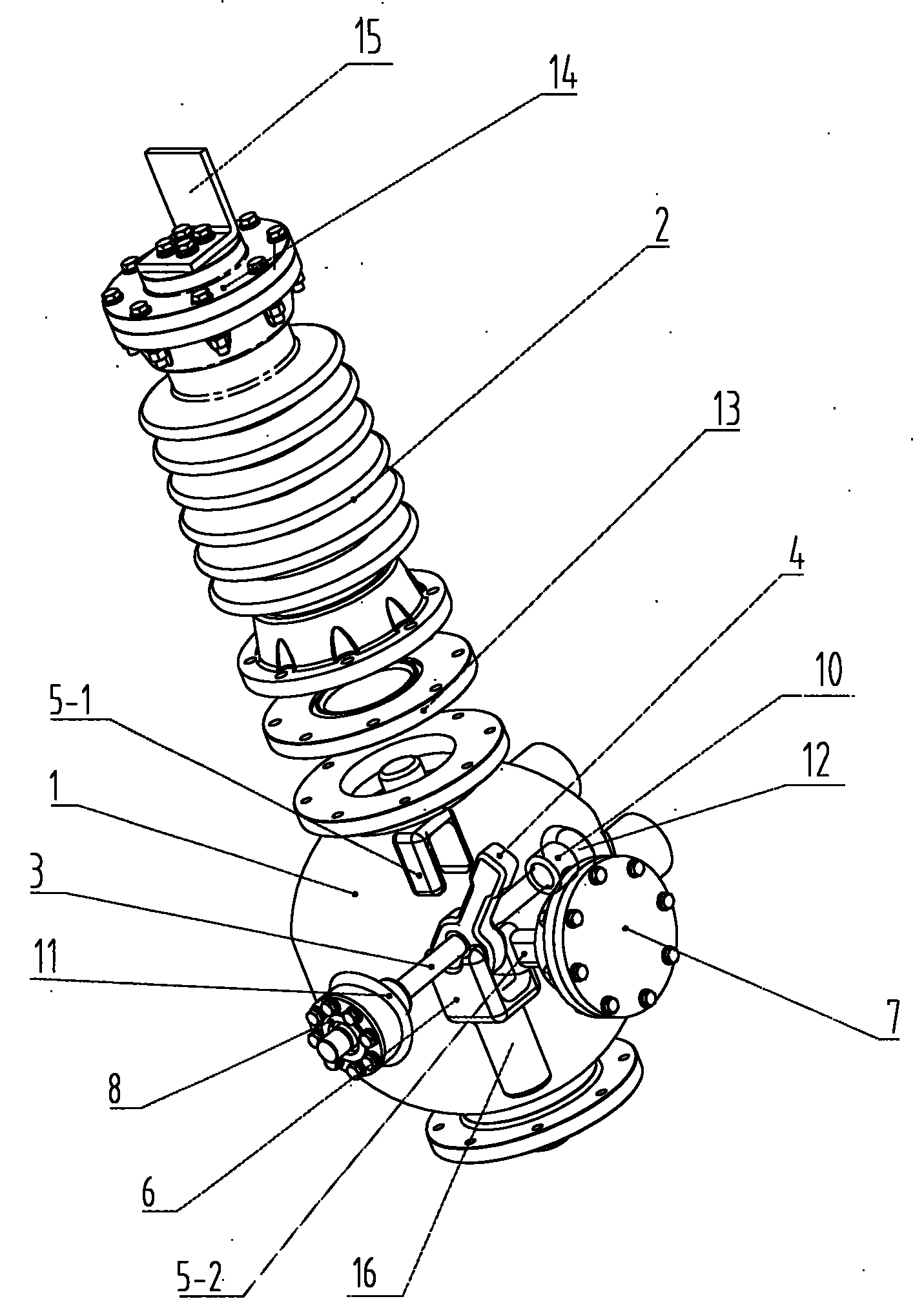 Three-station isolating/grounding switch adopting floating structure and self-adaptive conductive contact