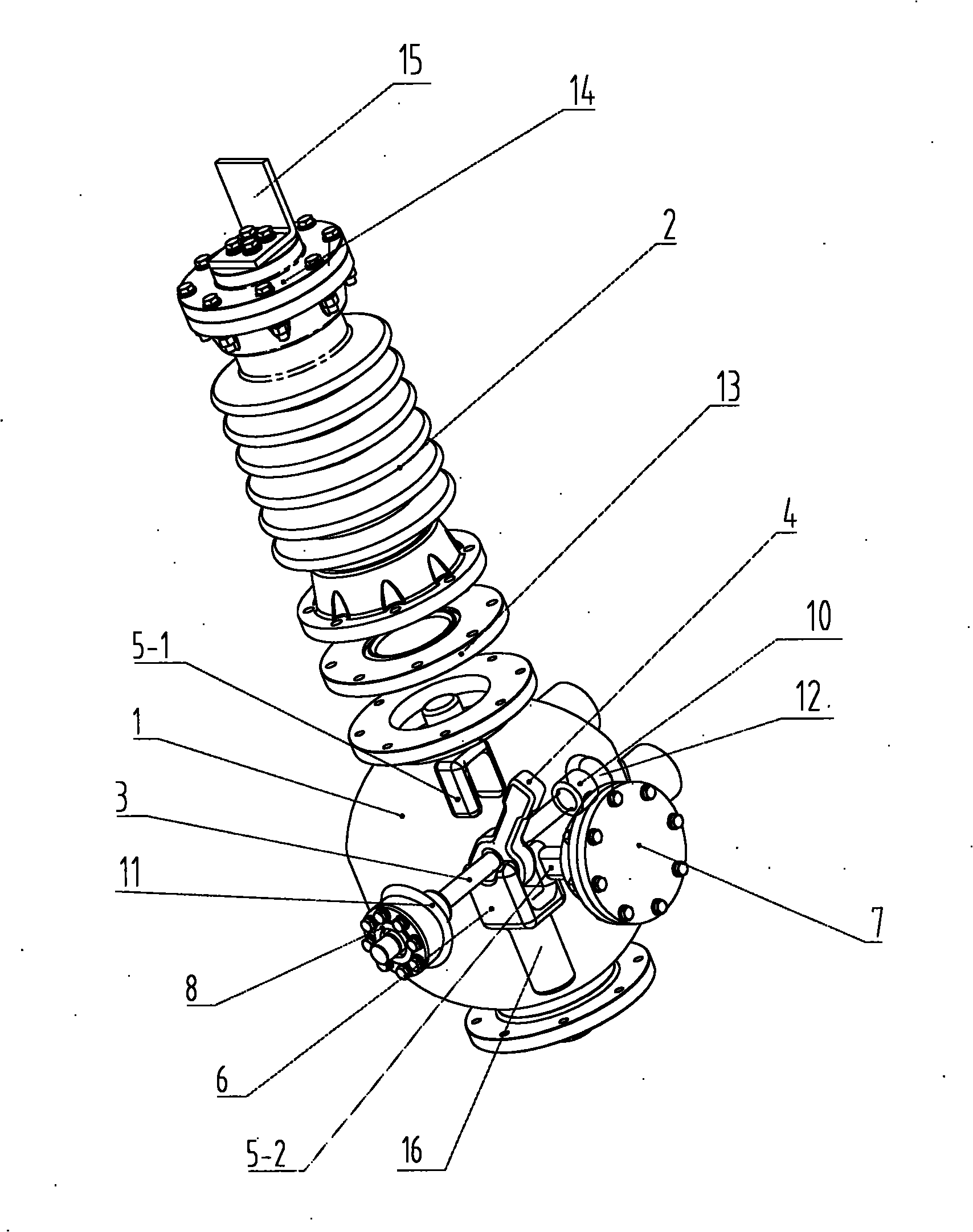 Three-station isolating/grounding switch adopting floating structure and self-adaptive conductive contact