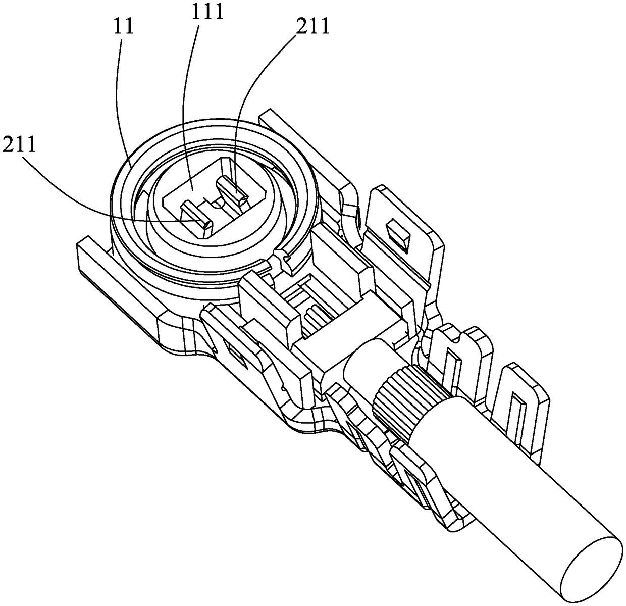 Coaxial connector of cable