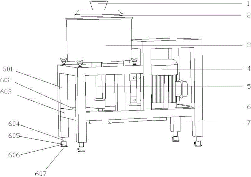 Meatball beater with easily levelled frame