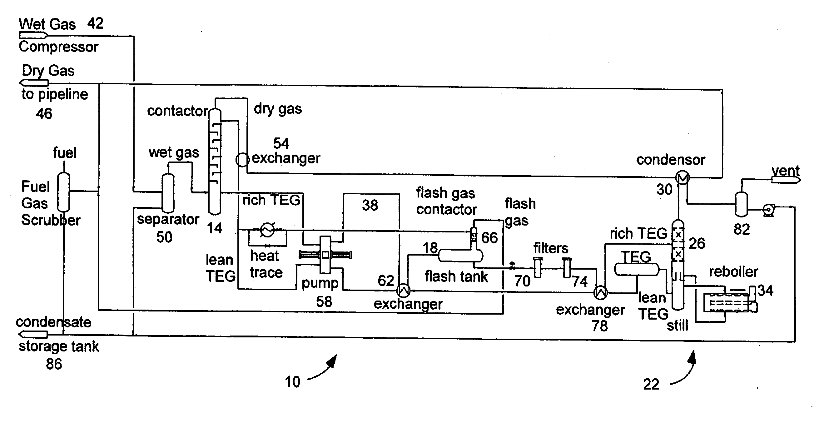 Ultra-low emission natural gas dehydration unit with continuously fired reboiler