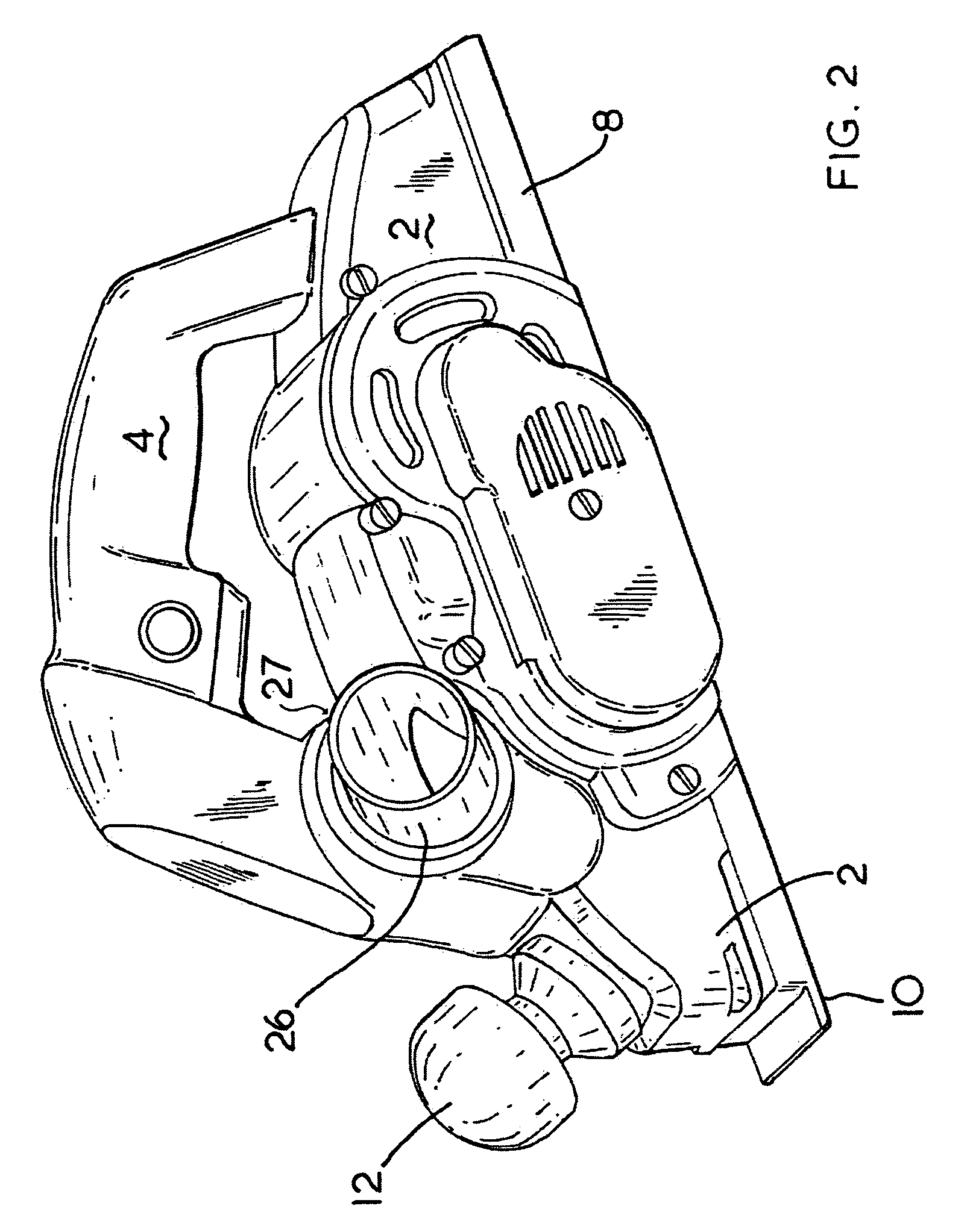 Debris collection container for a planer