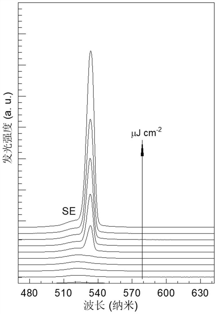 Mixed polycation perovskite material film with optical gain characteristic as well as preparation method and application thereof