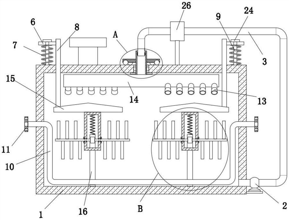 Pump circulation device for intelligently homogenizing temperature of asphalt heating tank