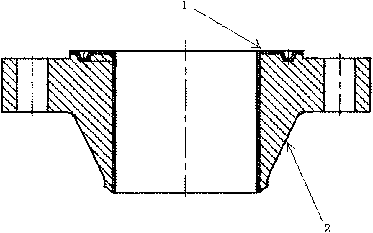 Flange resurfacing welding method