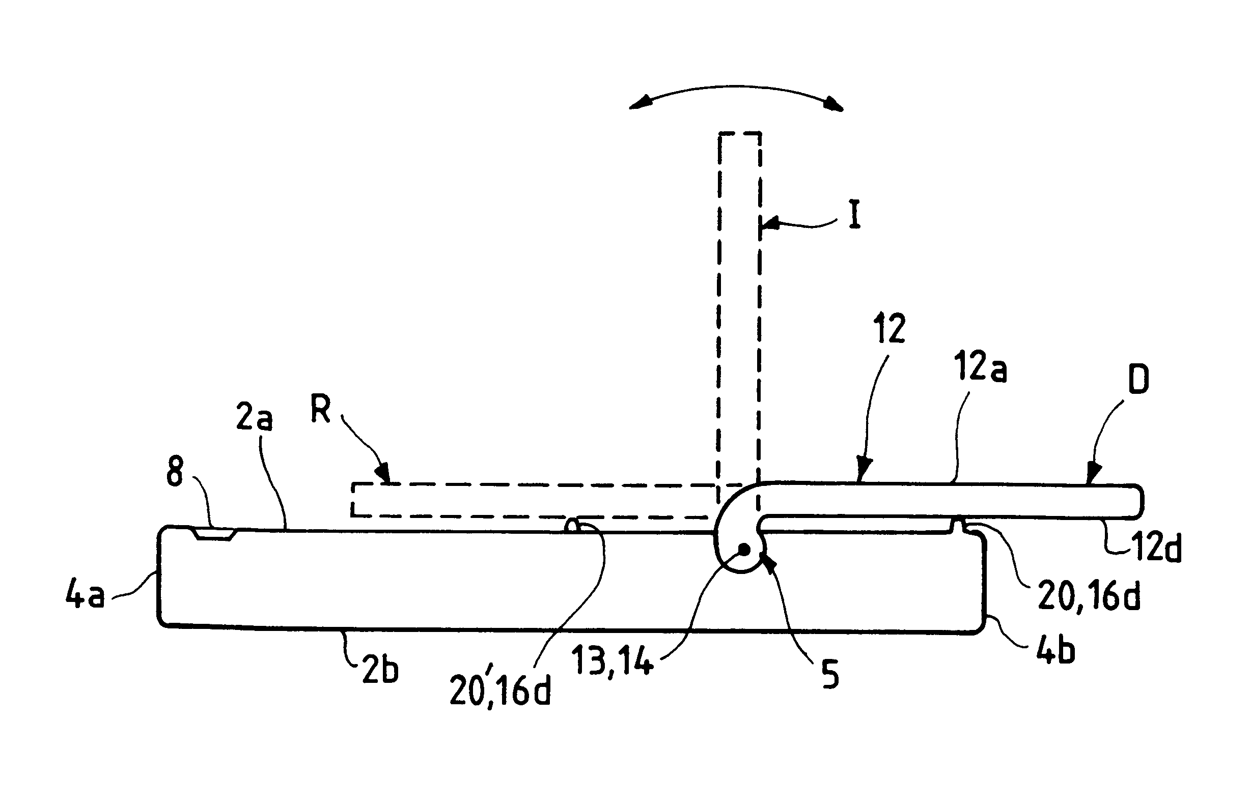 Portable telephone with flap hinged to its casing