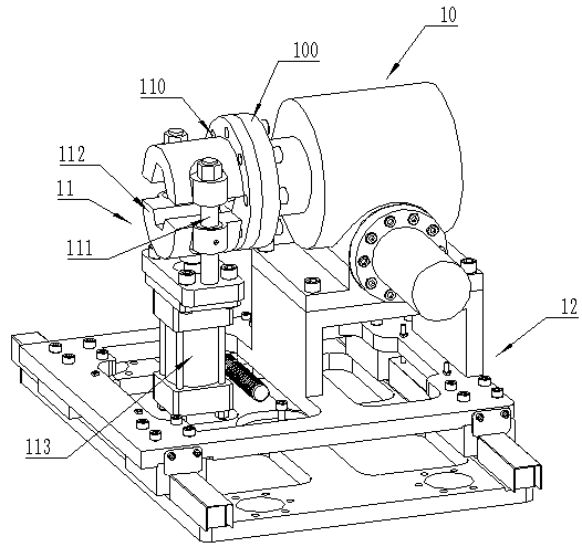 Longitudinal pipe retreating type template grouting rotating device with tunnel secondary lining separation prevention function