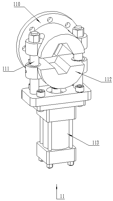 Longitudinal pipe retreating type template grouting rotating device with tunnel secondary lining separation prevention function