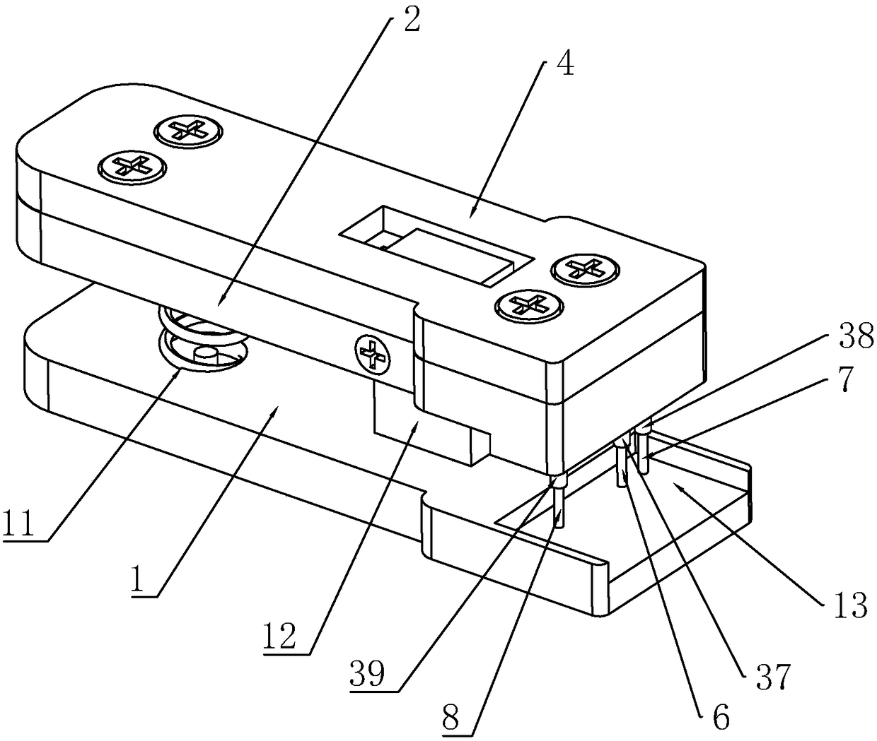 Electrical signal acquisition and transmission device for flat working electrode