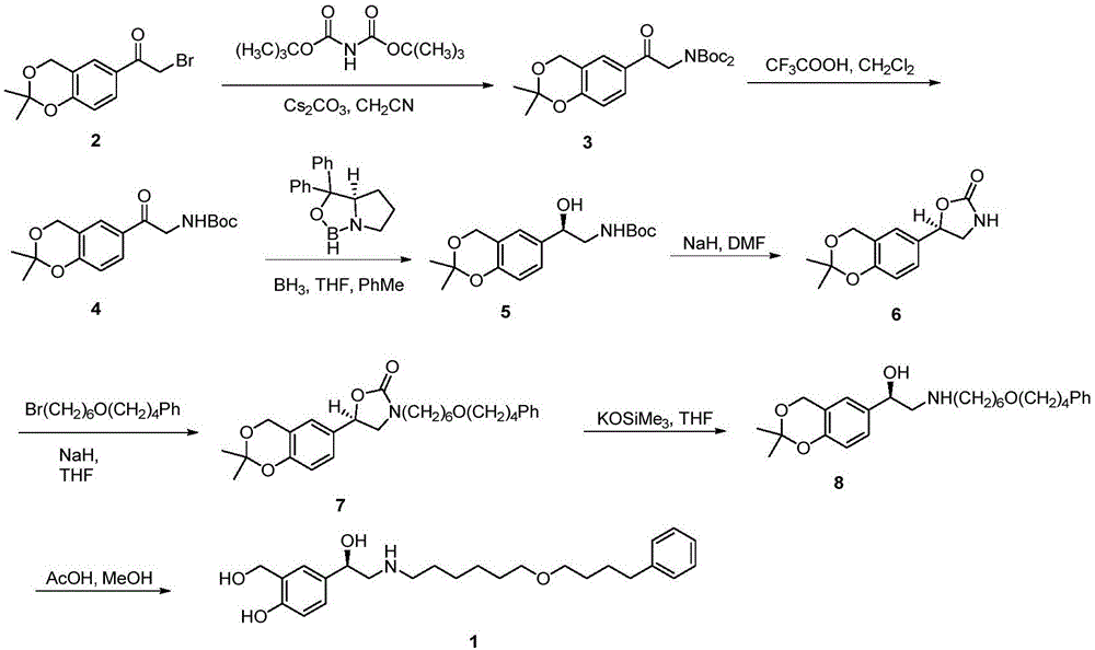 Synthesis method of R-salmeterol