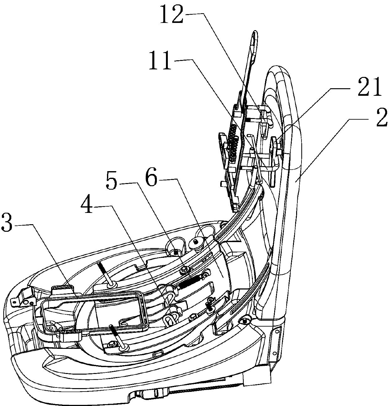 Fixing device for reinforcing rotary safety seat