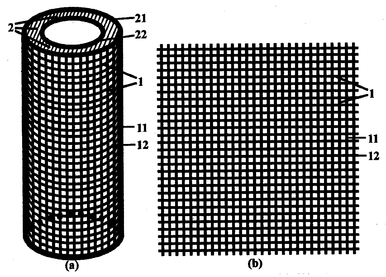 Structural phase transition radial expansion tube fabric based on soft weft and its preparation