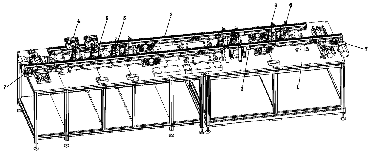 Backflow type conveying device with flow dividing and flow combining functions and conveying technology