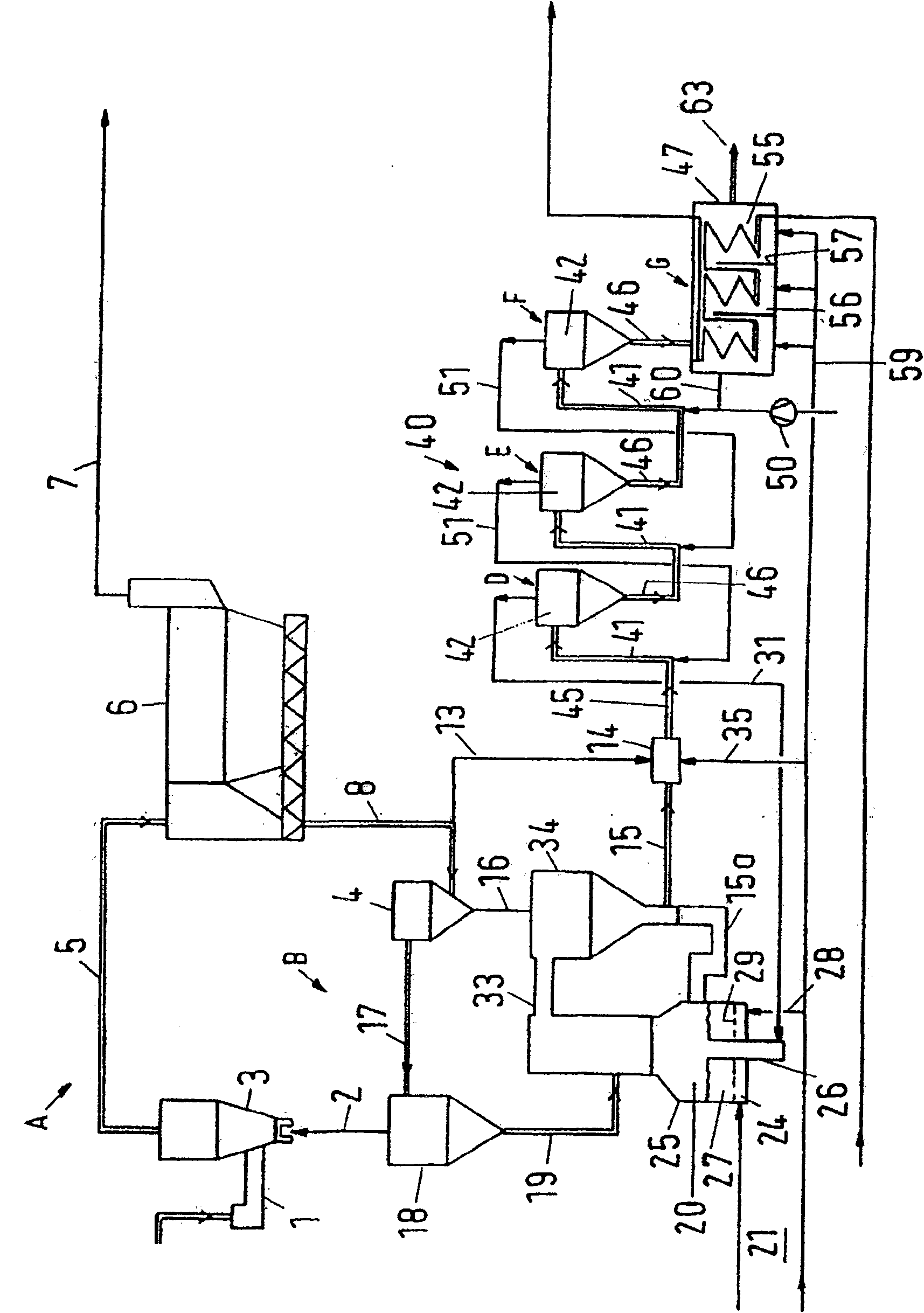 Process and plant for producing metal oxide from metal compounds