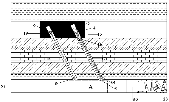 Method and device for performing plasma ascending cracking remaining coal pillar in residual mining area